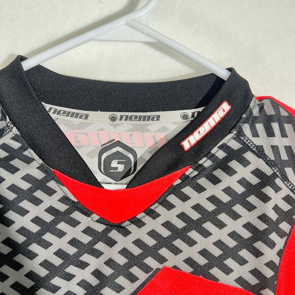 Nema Cycling Shirt Men's Small Long Sleeve Elastic Cuffs Mesh Venting Moto Cross - Picture 6 of 12
